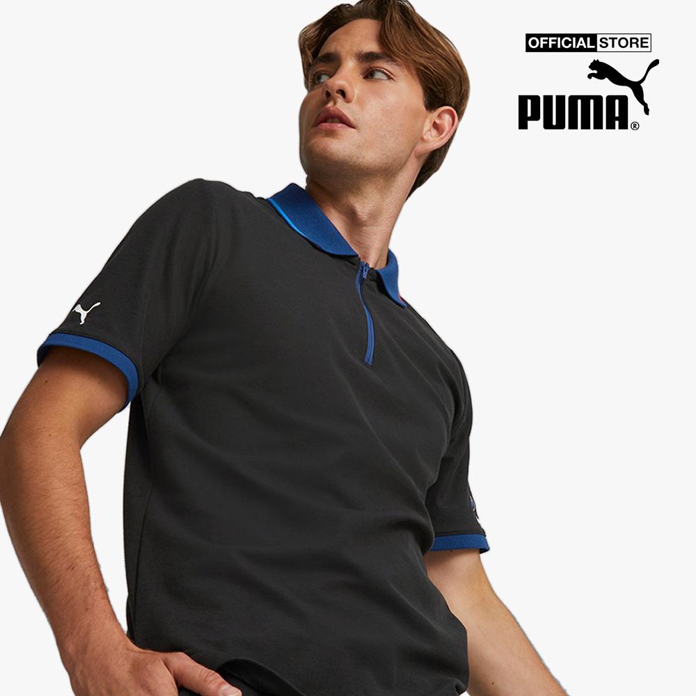 PUMA - Áo polo nam thể thao ngắn tay phối zip BMW M Motorsport 535870