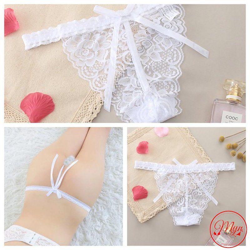 QUẦN LÓT LỌT KHE REN BUỘC NƠ