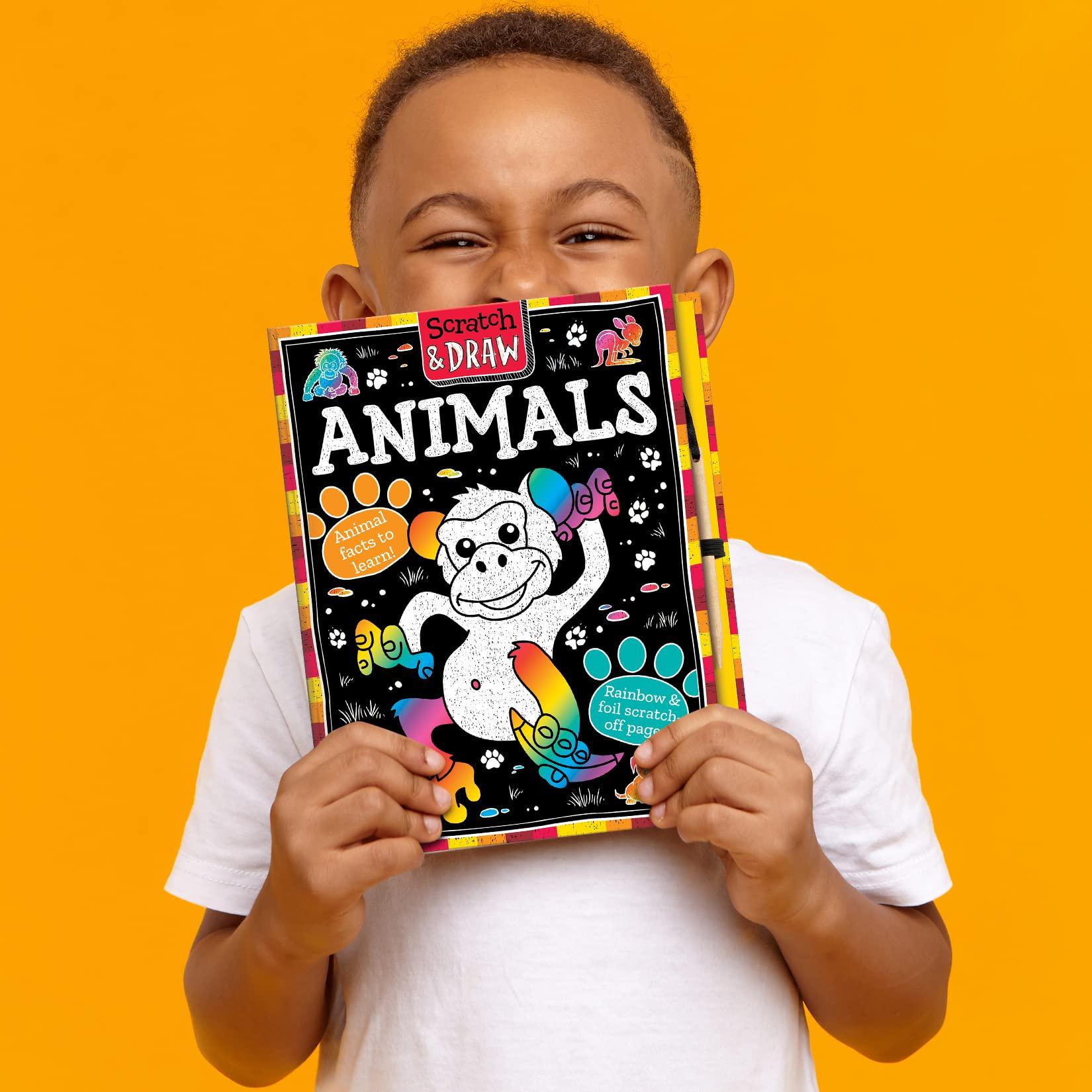 Scratch &amp; Draw Animals - Scratch Art Activity Book
