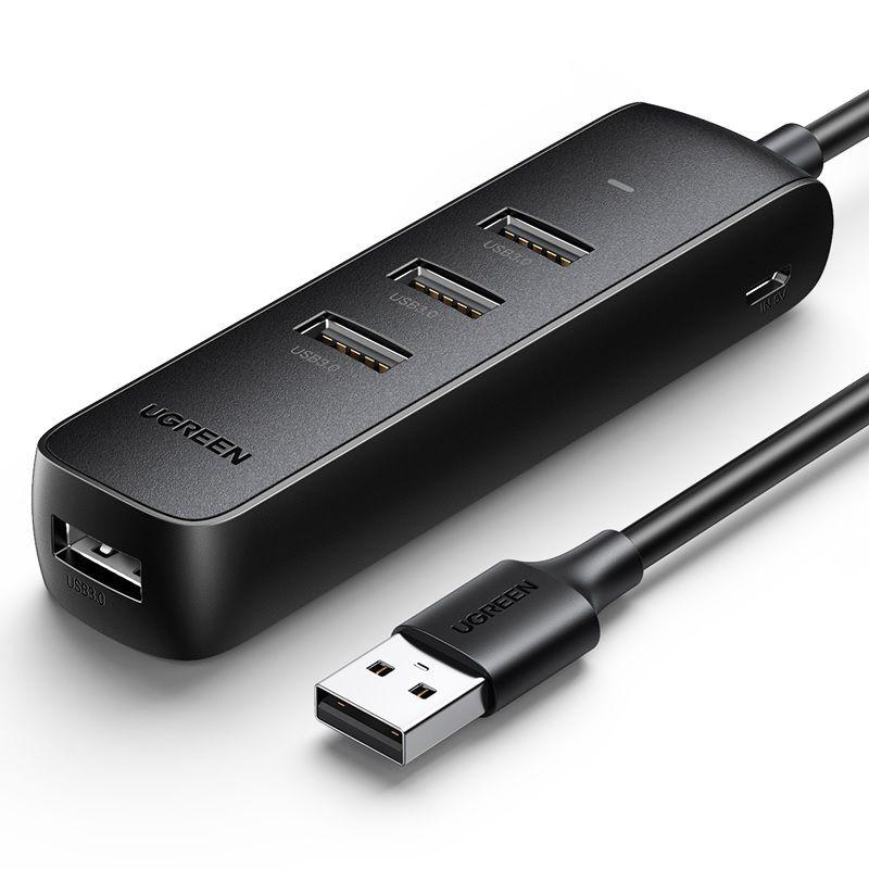 Ugreen UG80658CM416TK 1.5m 4 cồng USB 3.0 Hub Màu đen - HÀNG CHÍNH HÃNG