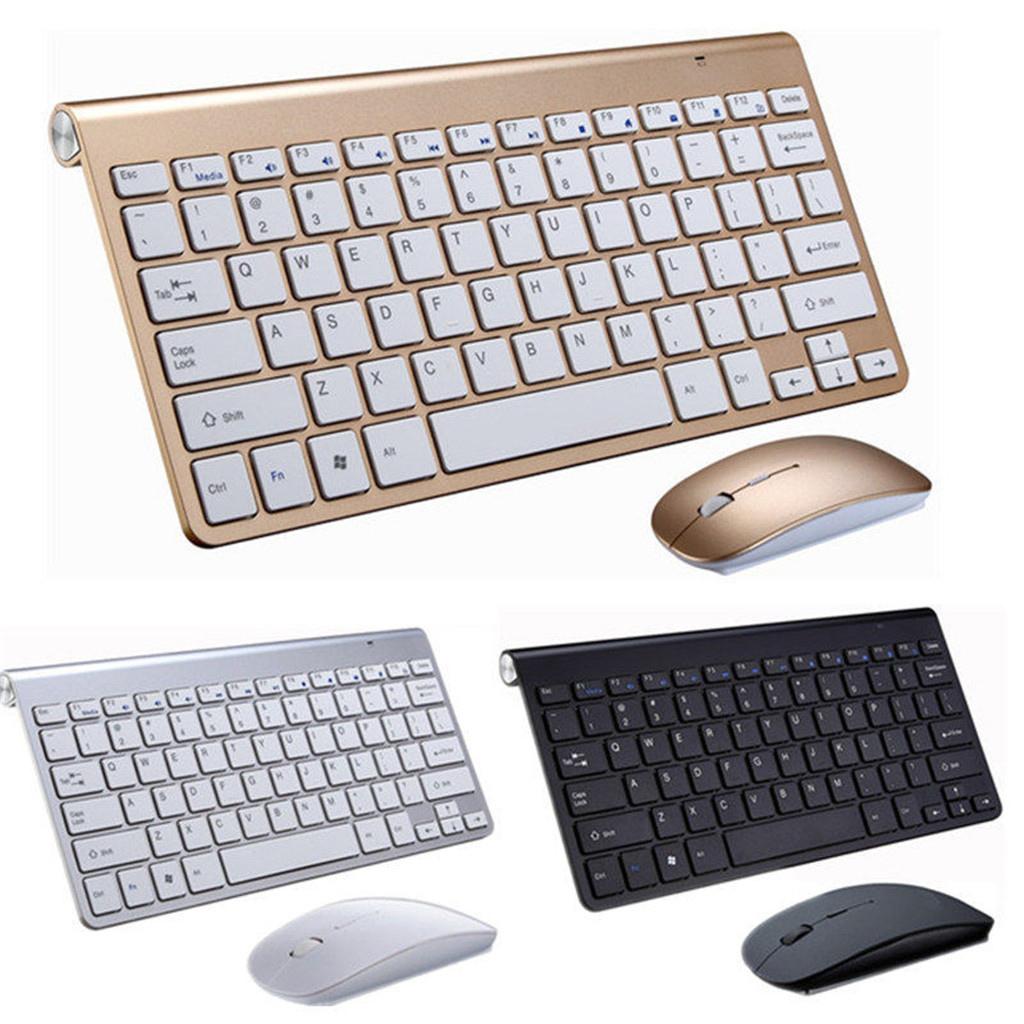 Ultra-Slim Wireless Keyboard And Mouse Combo 78 Keys With USB Receiver