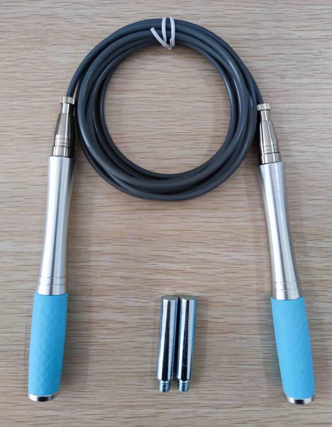 Đường Kính 4Mm Dây Thép Hạng Nặng Có Trọng Số Tay Cầm Bằng Nhôm Đôi Mang Dây Nhảy Tốc Độ Nhảy Thể Dục Crossfit Đôi Dưới