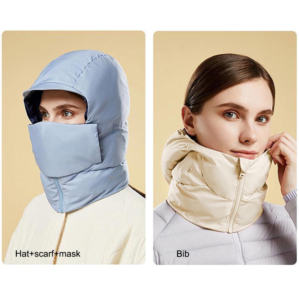 Ski mặt nạ mũ khăn quàng cổ Velvet Mũ mùa đông Bảo vệ Windproof Full Face Vỏ cổ ấm hơn Ski Cap Banie Balaclava giữ ấm Color: Army Green Fleece