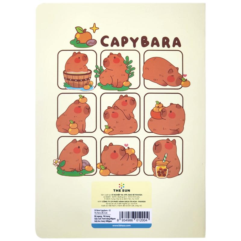 Sổ Ghi Chú Capybara - Kẻ Ngang - 96 Trang 80gsm - The Sun 02