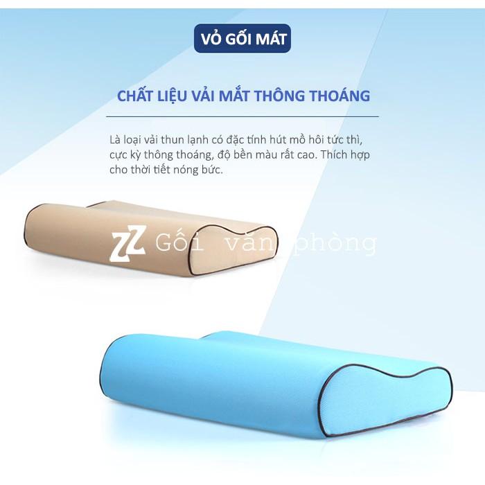 Gối Ngủ Định Hình Cao Su Non Gel Lạnh ZURI PILLOW - GDH02 Thoáng Mát Cho Người Đau Mỏi Vai Gáy, Chống Ngáy Ngủ