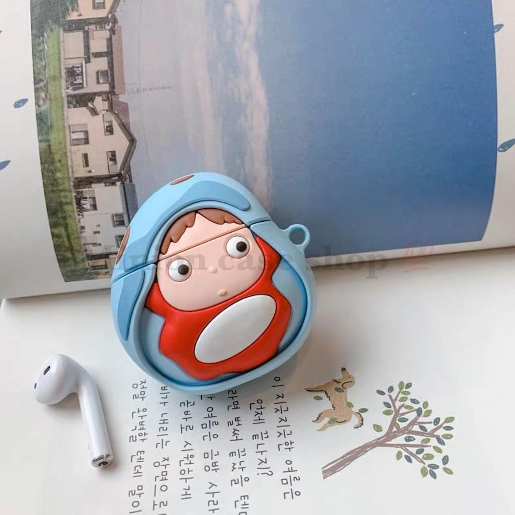 Bao Case Ốp dành cho airpod 1 và 2, tai nghe bluetooth i11,i12, i100, i9s... silicon 3D cậu bé cao cấp