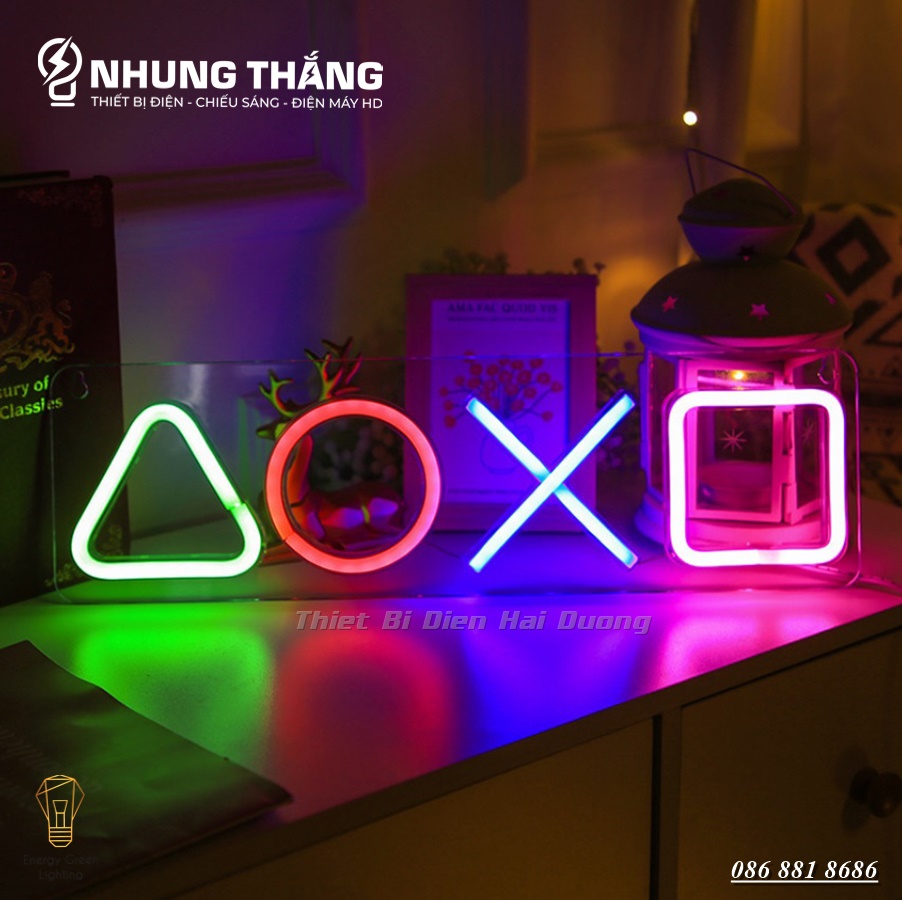 Đèn LED Neon Cao Cấp DL-5001 - Mô Hình Nút Bấm,Tay Cầm - Decor Trang Trí Phòng Siêu Đẹp - CÓ VIDEO