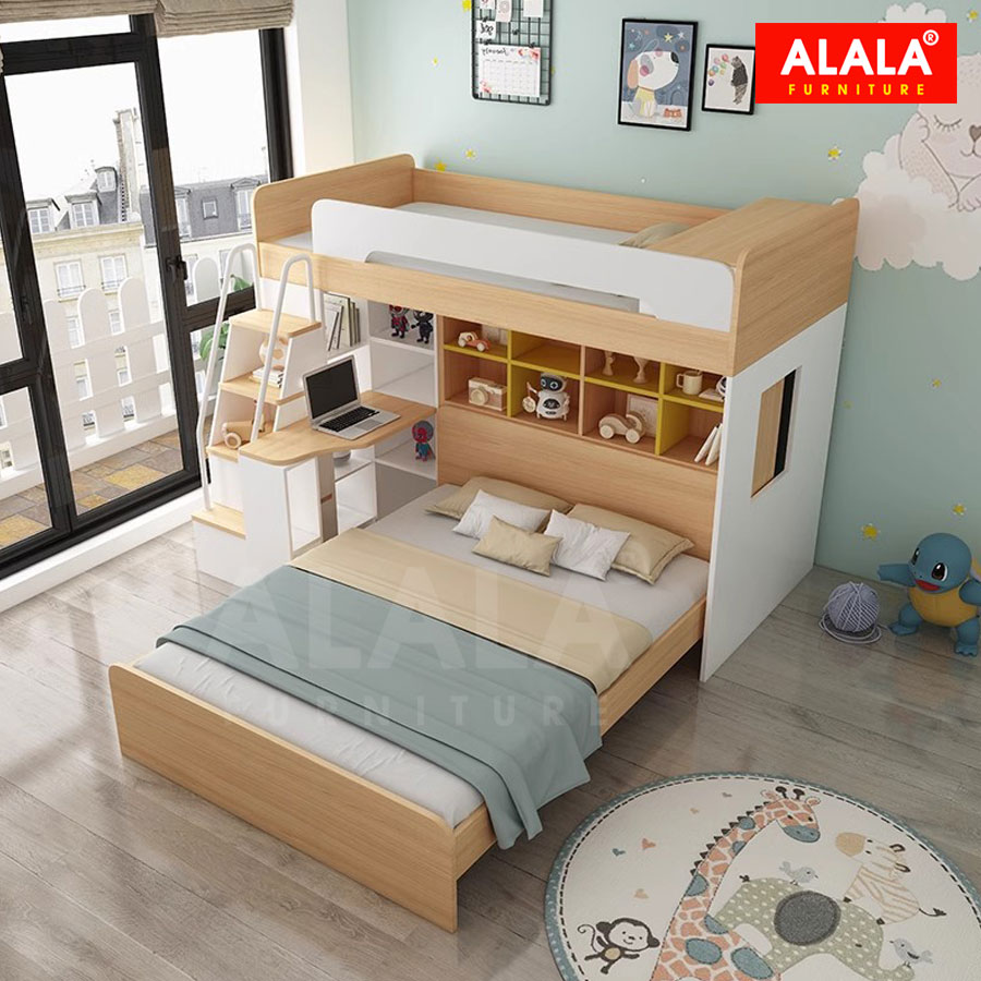 Giường tầng ALALA166 đa năng/ Miễn phí vận chuyển và lắp đặt/ Đổi trả 30 ngày/ Sản phẩm được bảo hành 5 năm từ thương hiệu ALALA/ Chịu lực 700kg