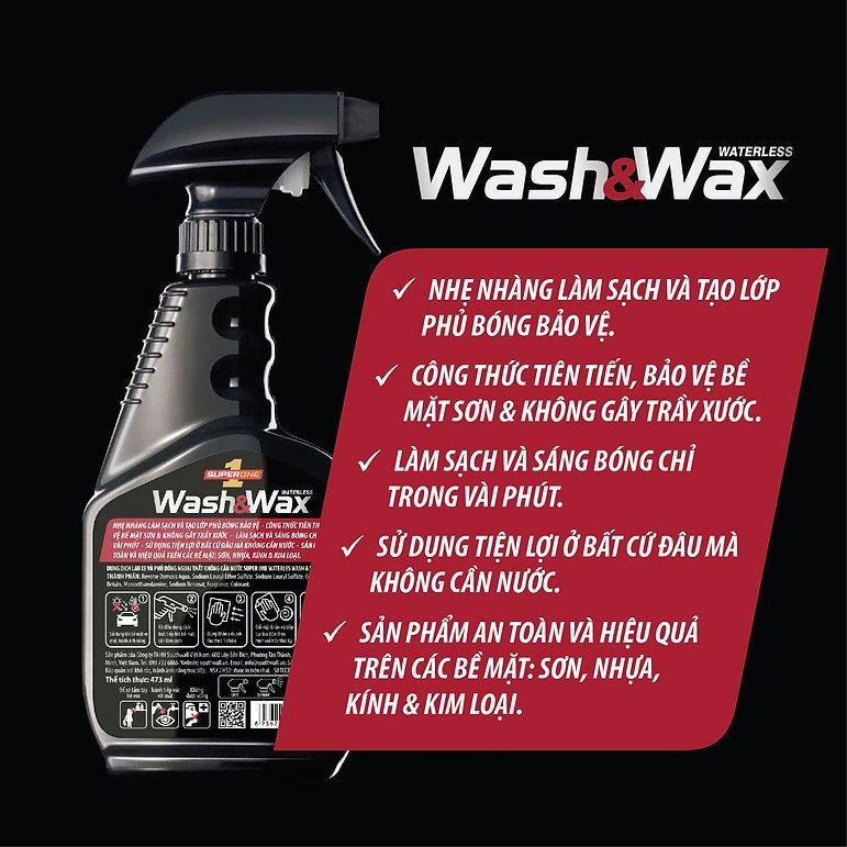 Dung Dịch Lau Xe Và Phủ Bóng Ngoại Thất Không Cần Nước Super One Waterless Wash And Wax - Exterior