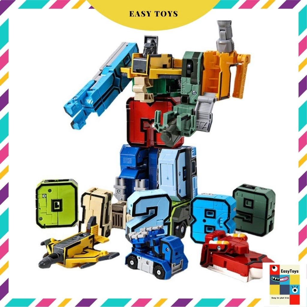 Bảng Chữ Cái Lắp Ghép Robot EASYTOYS Sáng Tạo Bộ 26 Chữ Cái Biến hình Robot