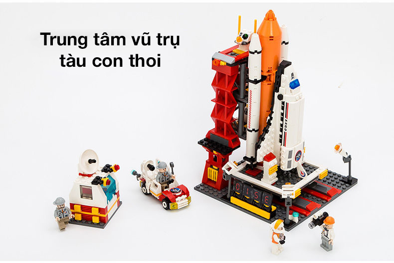 Bộ đồ chơi lắp ghép tàu vũ trụ con thoi KAVY NO.8809 khám phá không gian với 671 chi tiết bền đẹp