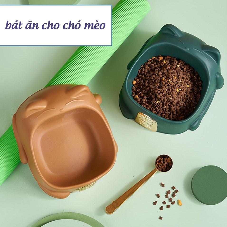 Bát Ăn Nhựa Đơn hình Gấu cho Chó Mèo