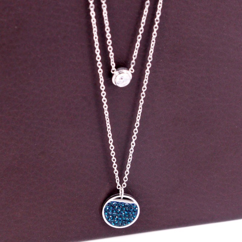 Dây Chuyền Nữ 2 Tầng Titan Ko Đen TT 2564