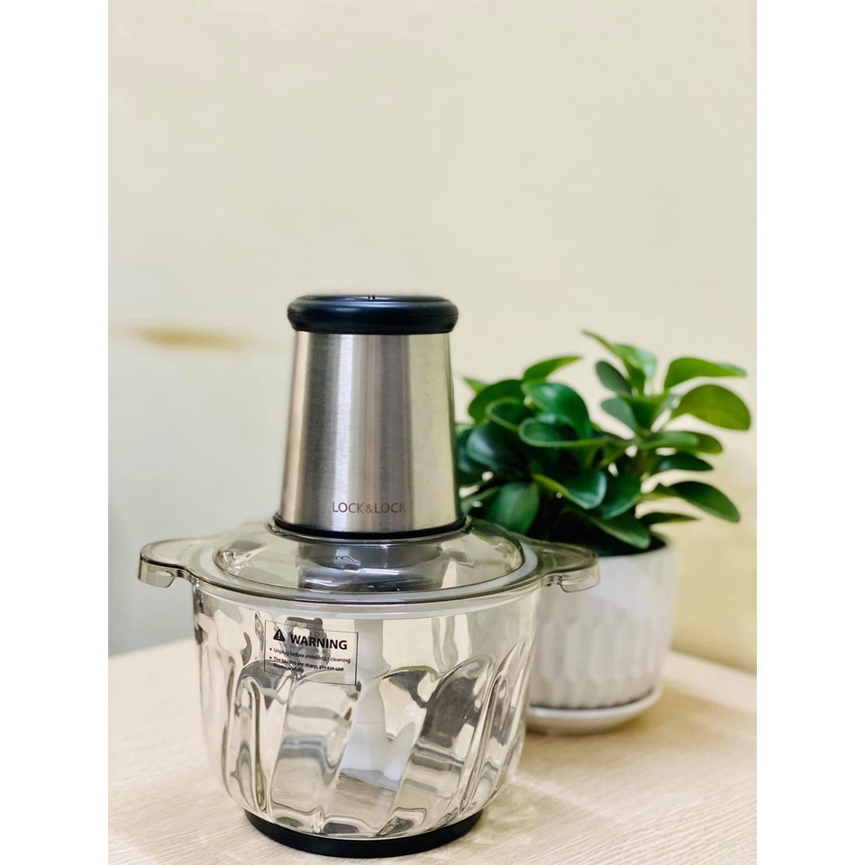 Máy Xay Thịt Cối Thủy Tinh Cao Cấp Lưỡi Dao Kép Dung tích 2,4 lít EJM186SLV