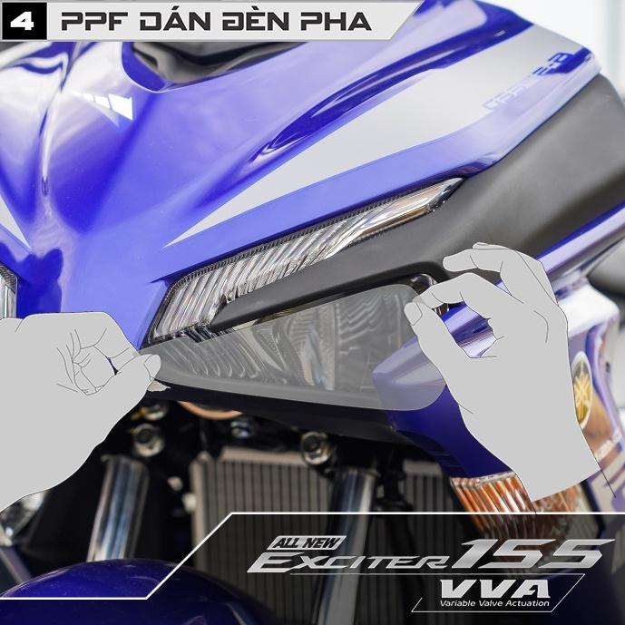 Combo ĐỊNH VỊ &amp; CHÓA ĐÈN PPF EXCITER 155 bảo vệ xe Yamaha Ex