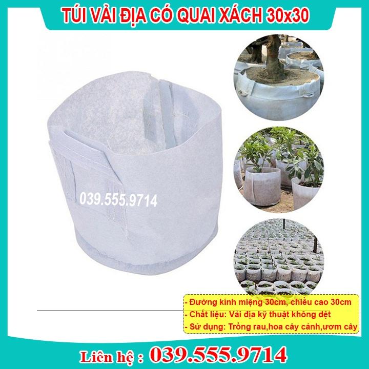 10 TÚI VẢI ĐỊA TRỒNG CÂY CÓ 2 QUAI XÁCH SIZE 30x30 BỀN ĐẸP