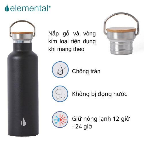 BÌNH GIỮ NHIỆT ELEMENTAL CLASSIC MÀU TRƠN (750ML)