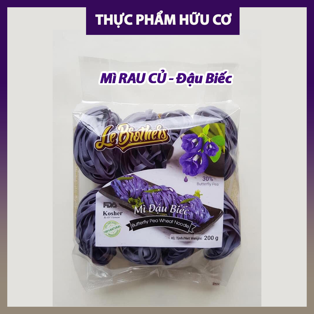 Mì RAU CỦ ĐẬU BIẾC / Mì hữu cơ Anpaso/ Mỳ rau củ organic eat clean  cho bé /Giảm cân, Ăn chay, thực dưỡng, bổ sung vitamin, chất xơ 5 vị rau  200G