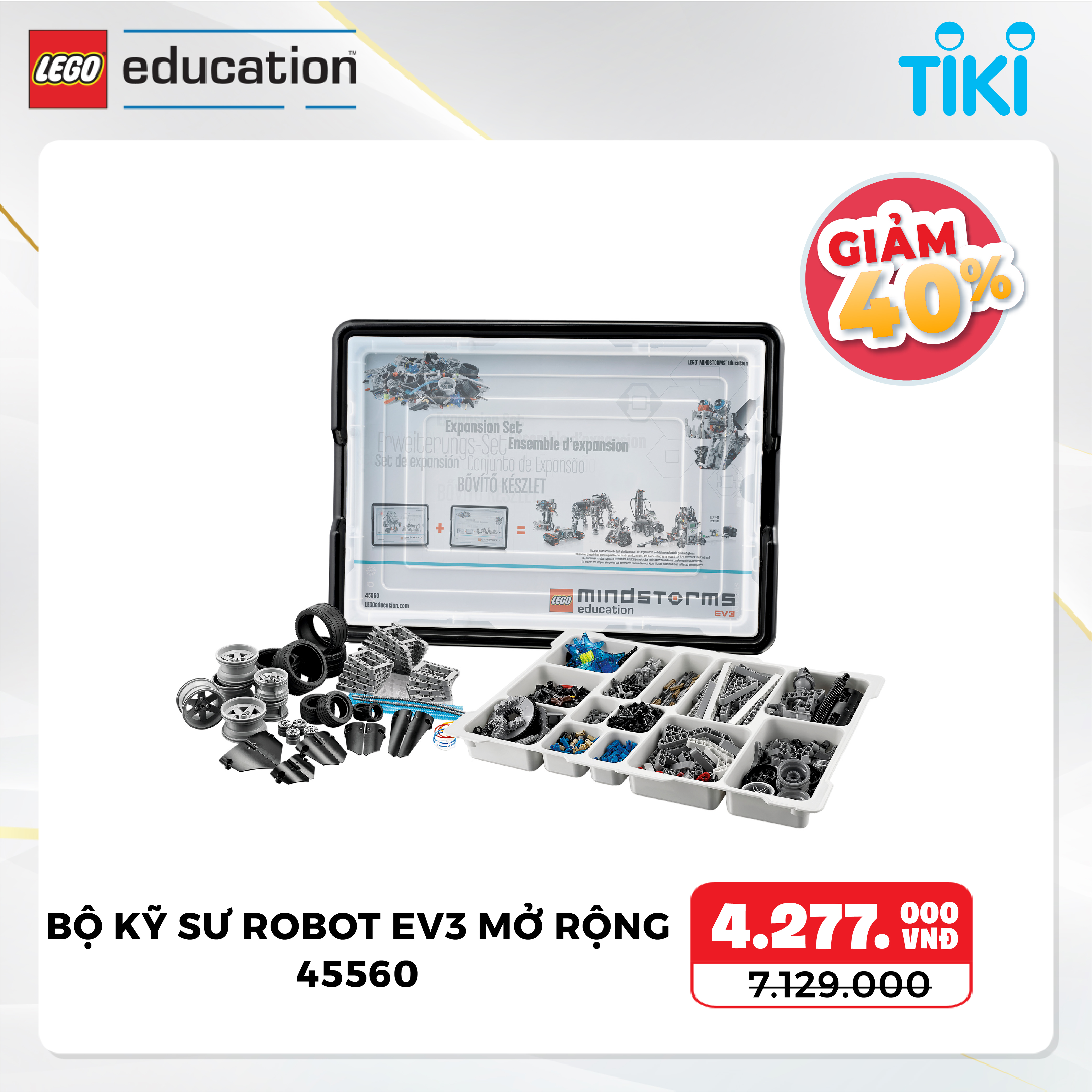 Đồ Chơi LEGO EDUCATION Bộ Kỹ Sư Robot EV3 Mở Rộng 45560