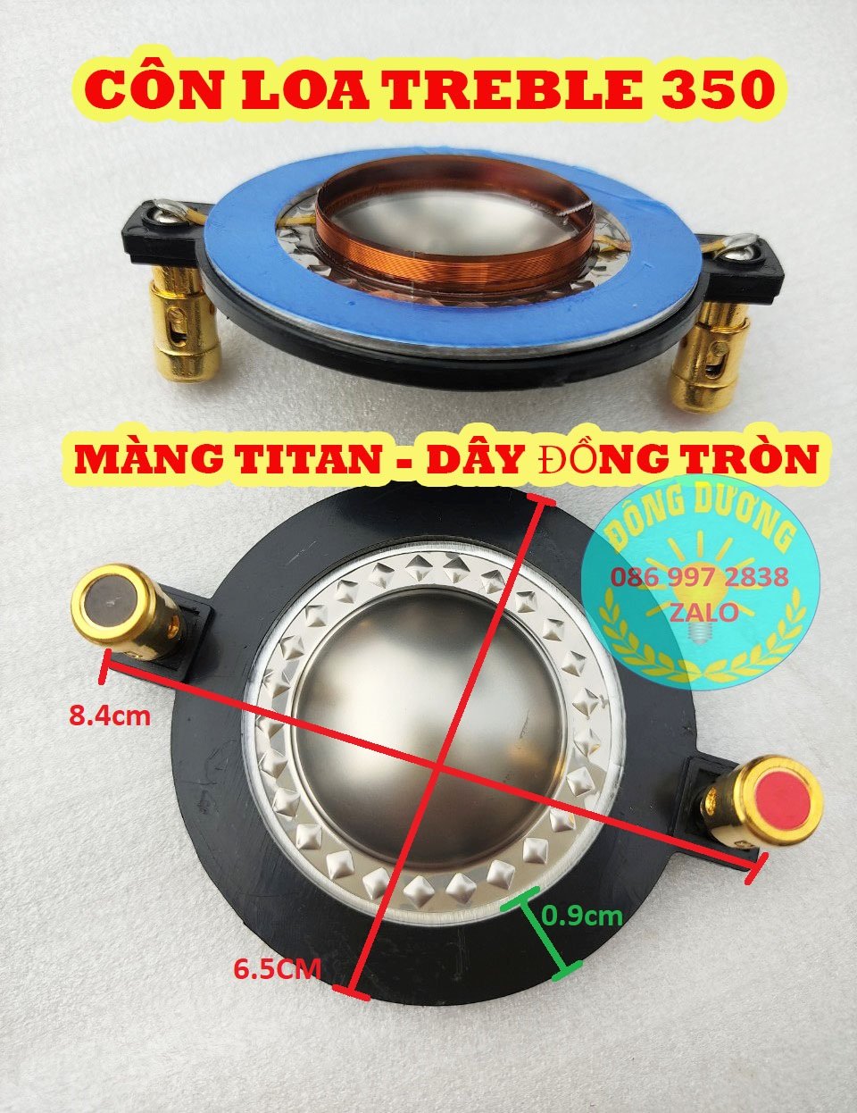 COIL 34.4 LOẠI CÓ CỌC MÀNG TITAN DÂY ĐỒNG - COIL THAY THẾ