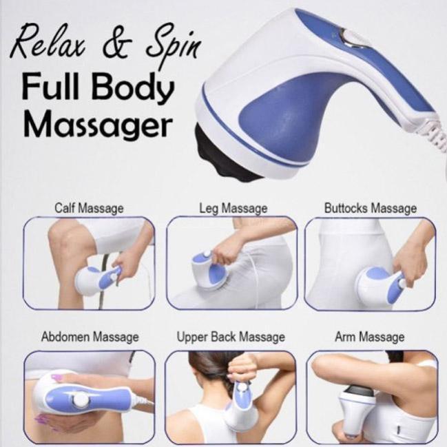 Máy Đánh Tan Mỡ Bụng Cầm Tay, Máy Massage Toàn Thân Cầm Tay Relax &amp; Spintone 5 Đầu Hàng Nhập, Giá Tốt bảo hành 1 đổi 1 z