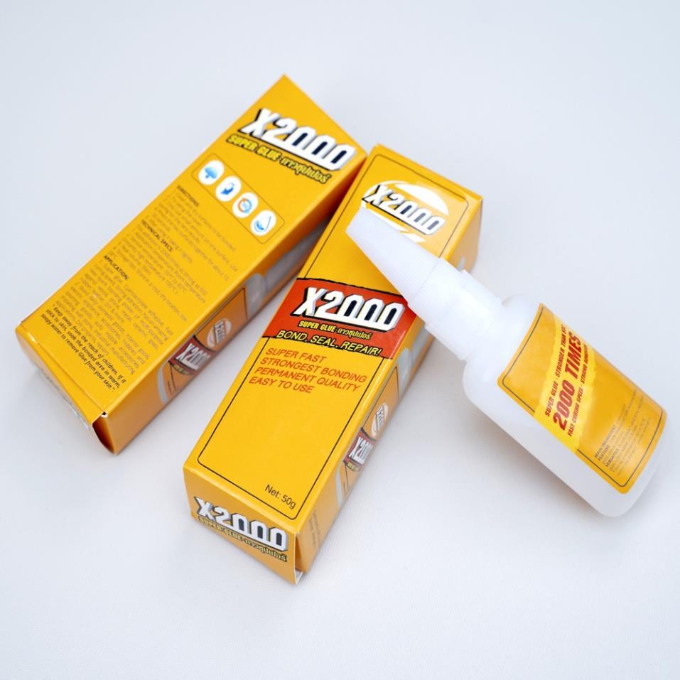 Keo Dán X2000 Siêu Dính, Keo Dán Đa Năng Dán Tất Cả Vật Liệu Bằng Gỗ, Vải, Gốm Sứ, Nhựa An Toàn Với Da Tay