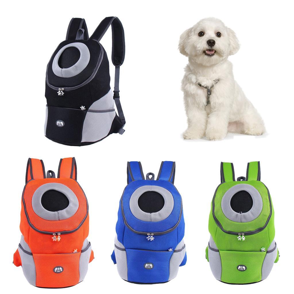Pet Dog Backpack Carrier Travel Note Bag Front Net Double Shoulder