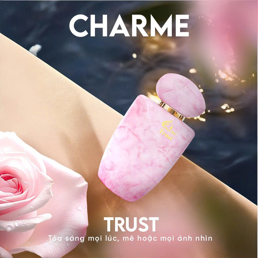 Nước hoa nữ CHARME TRUST 50ML Mùi Hương Hoa Cỏ Trái Cây, Tươi Mát, Trang Nhã, Lưu Hương Lâu Chính Hãng
