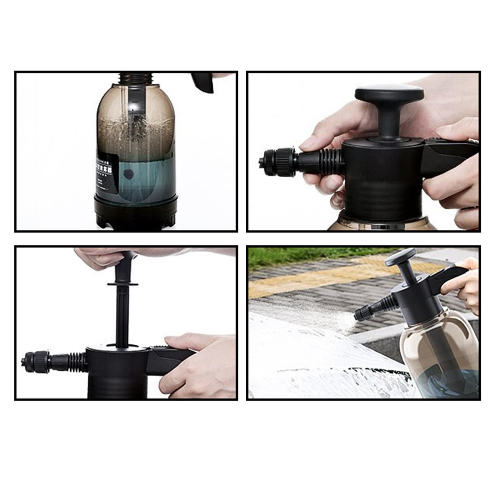 2L Car Wash Pump Manual Foaming Pressure Sprayer for Home Auto Use