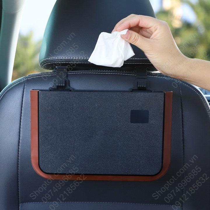 Túi để đồ gắn ghế sau xe ô tô chống nước, có thể xếp gọn, để chai nước, để đồ cá nhân, đê sách báo đa năng