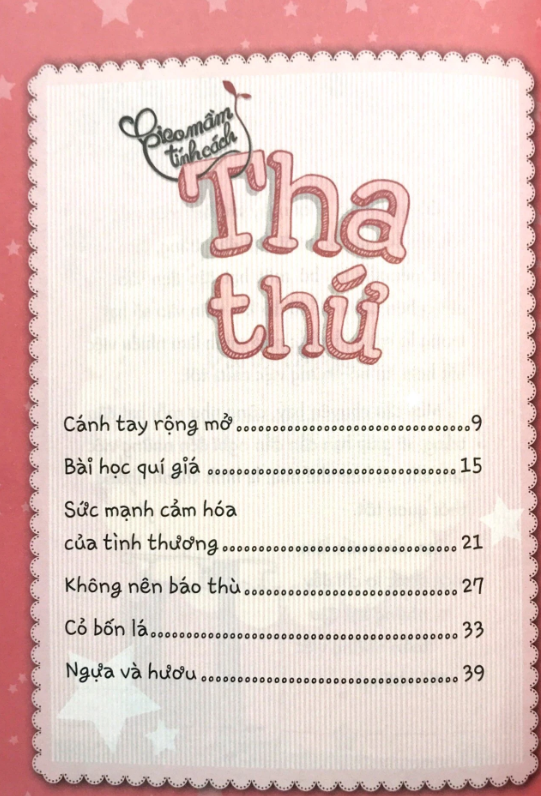 Gieo Mầm Tính Cách - Tha Thứ ( Tái Bản )