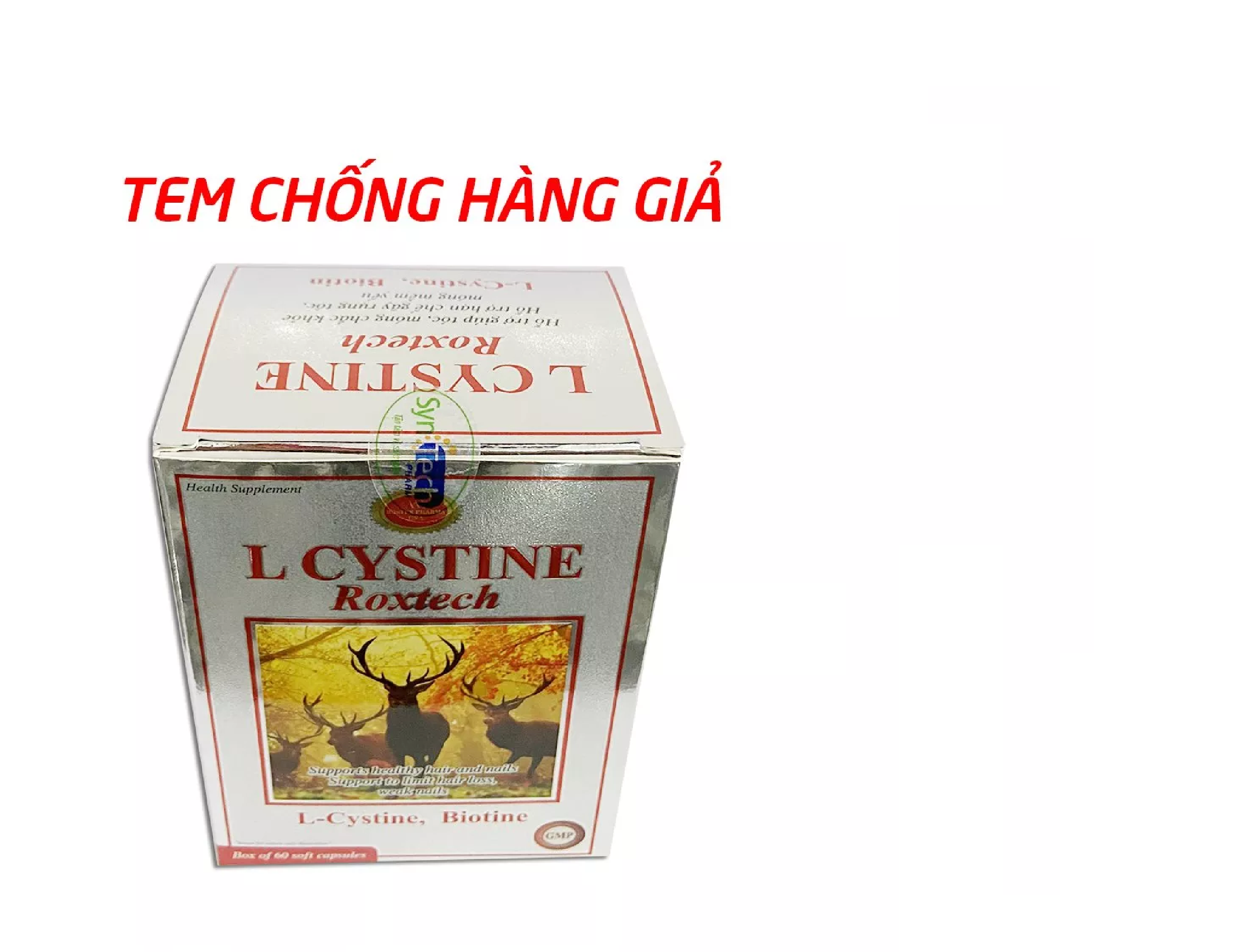 Viên uống L cystine Roxtech giảm rụng tóc, bổ sung L-cystine, biotin, vitamin E làm đẹp tóc, móng da