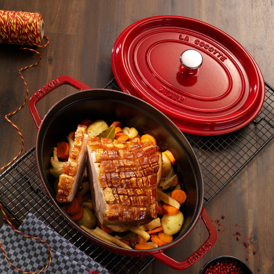 Staub - Nồi oval màu xám - 27cm