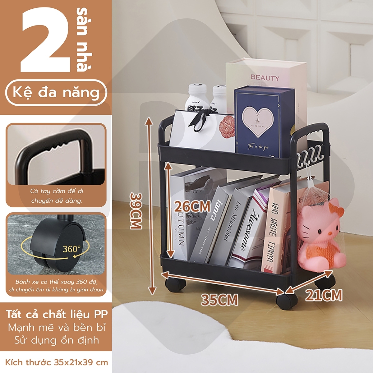 BG Kệ Rổ Nhựa Đựng Đồ Đa Năng Cao Cấp,Có Lỗ Thông Thoáng Nhà Bếp, Phòng tắm, Phòng Ngủ Đều Để Được