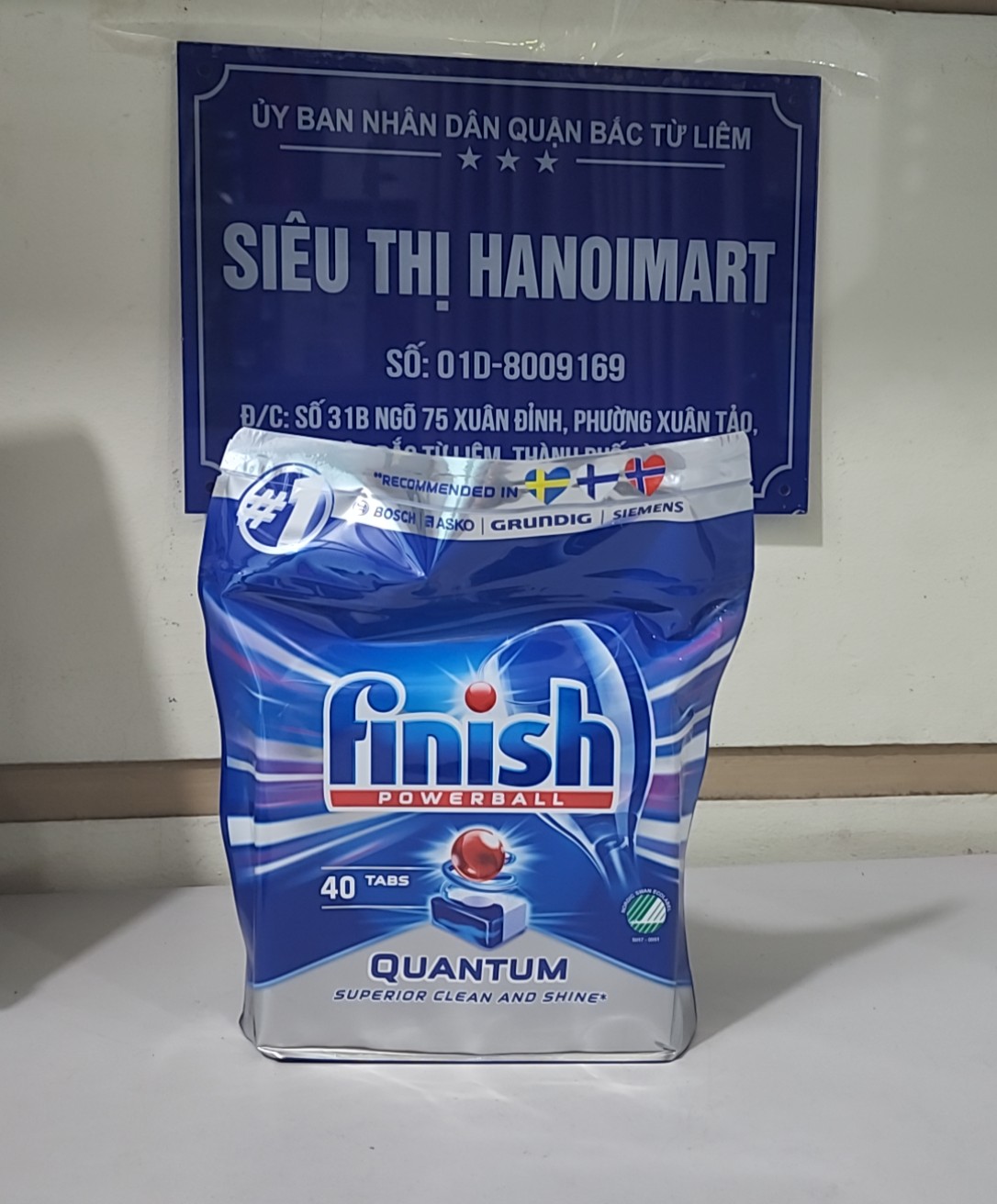 Viên rửa bát Finish All in 1 max 0% Eco 40 viên - 10 chức năng
