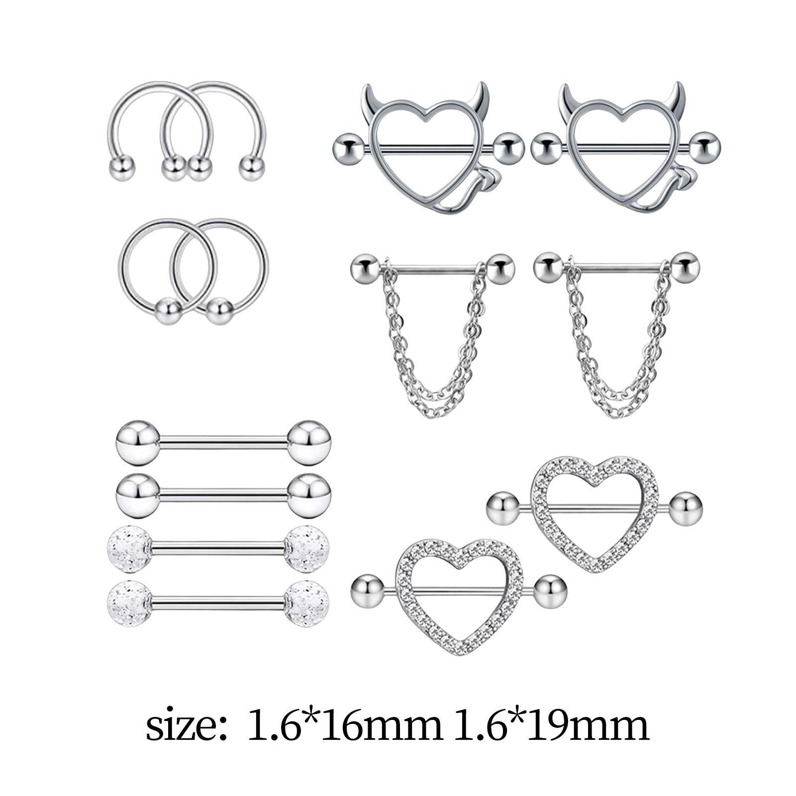 Jewelry Rings for Women Men Stainless Steel Piercing Body Jewelry