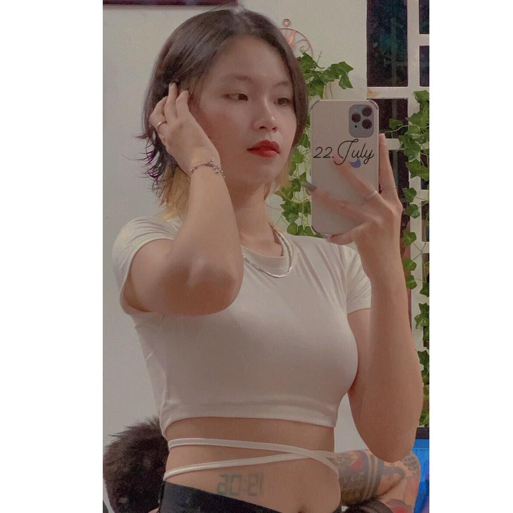 Áo croptop đan dây eo siêu xinhchất vải đẹp, mịn - mỏng - mátBao ôm form