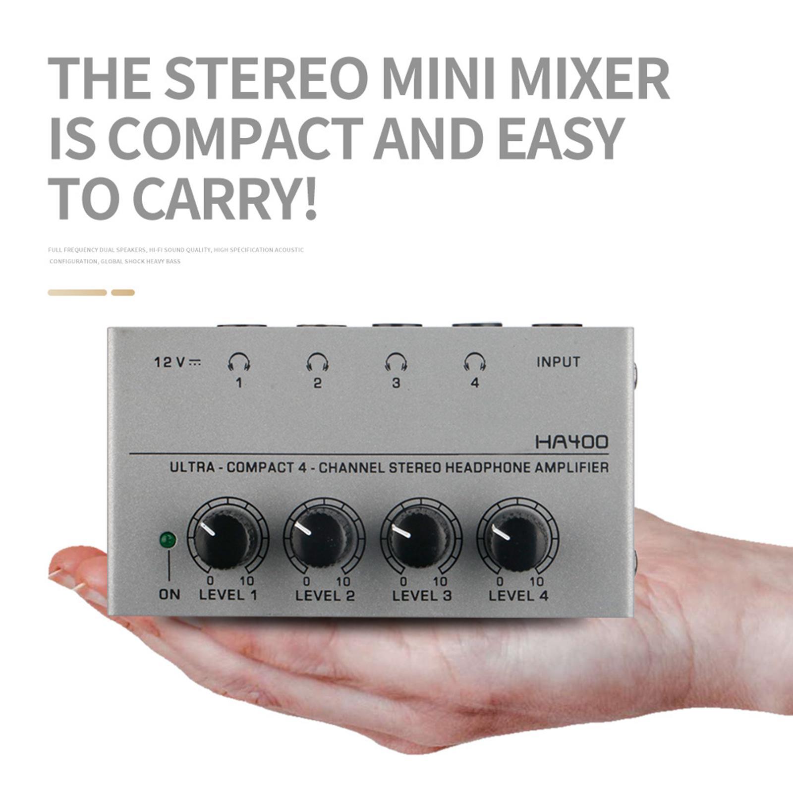 Headphone amp Mixer Low Noise Portable for Sound Reinforcement Music