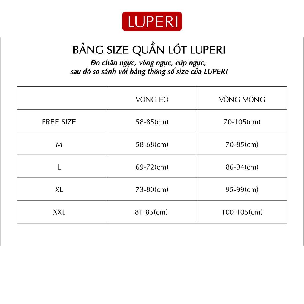 Quần Lót Nữ Cotton Phối Ren Cạp Vừa LUPERI SP728 Dáng Bikini Thiết Kế Không Lằn Mông Kháng Khuẩn Khử Mùi Tốt