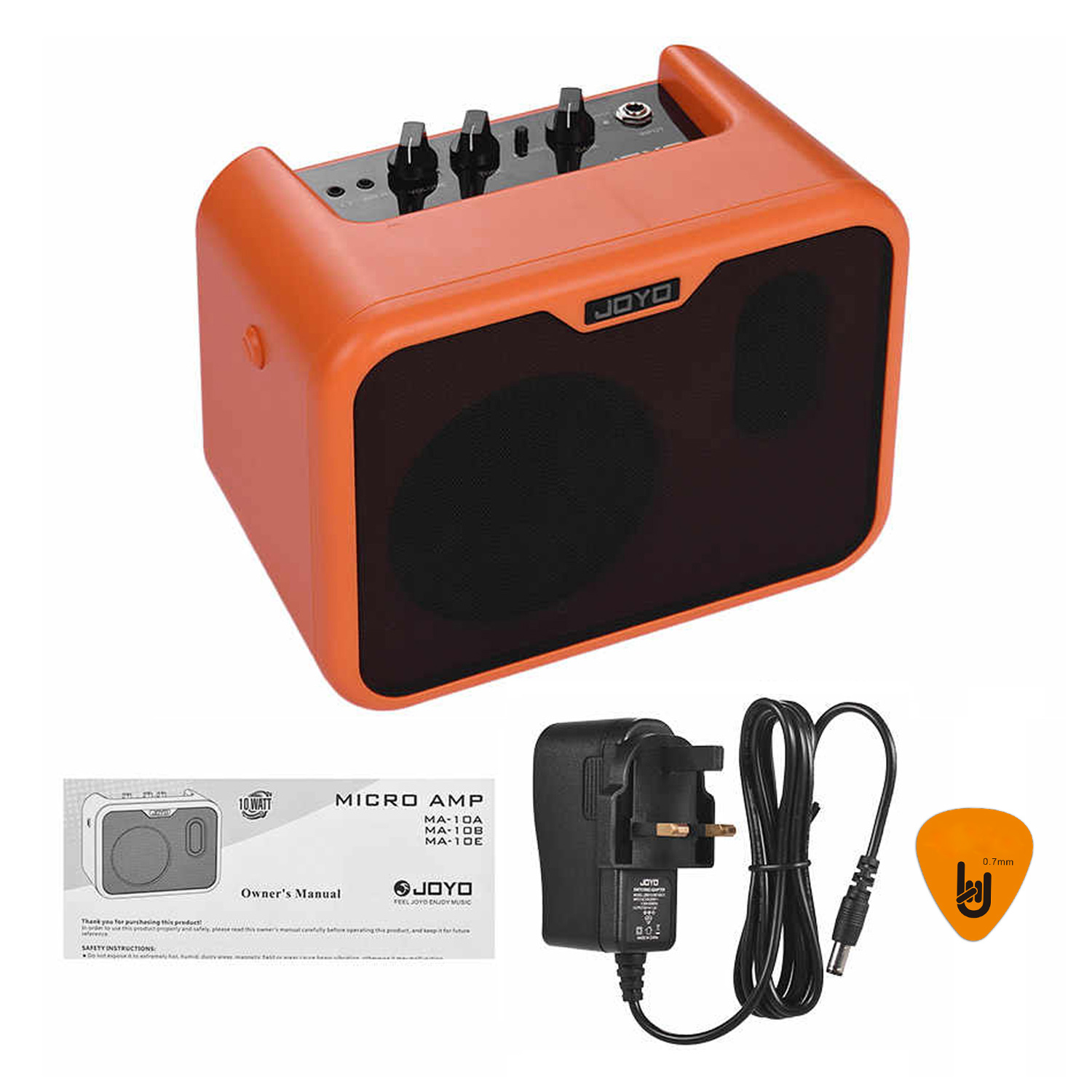 Ampli Khuếch Đại Âm Thanh Cho Đàn Guitar Acoustic Và Nhạc Cụ Mộc Acoustic JOYO MA-10A - Kèm Móng Gảy DreamMaker