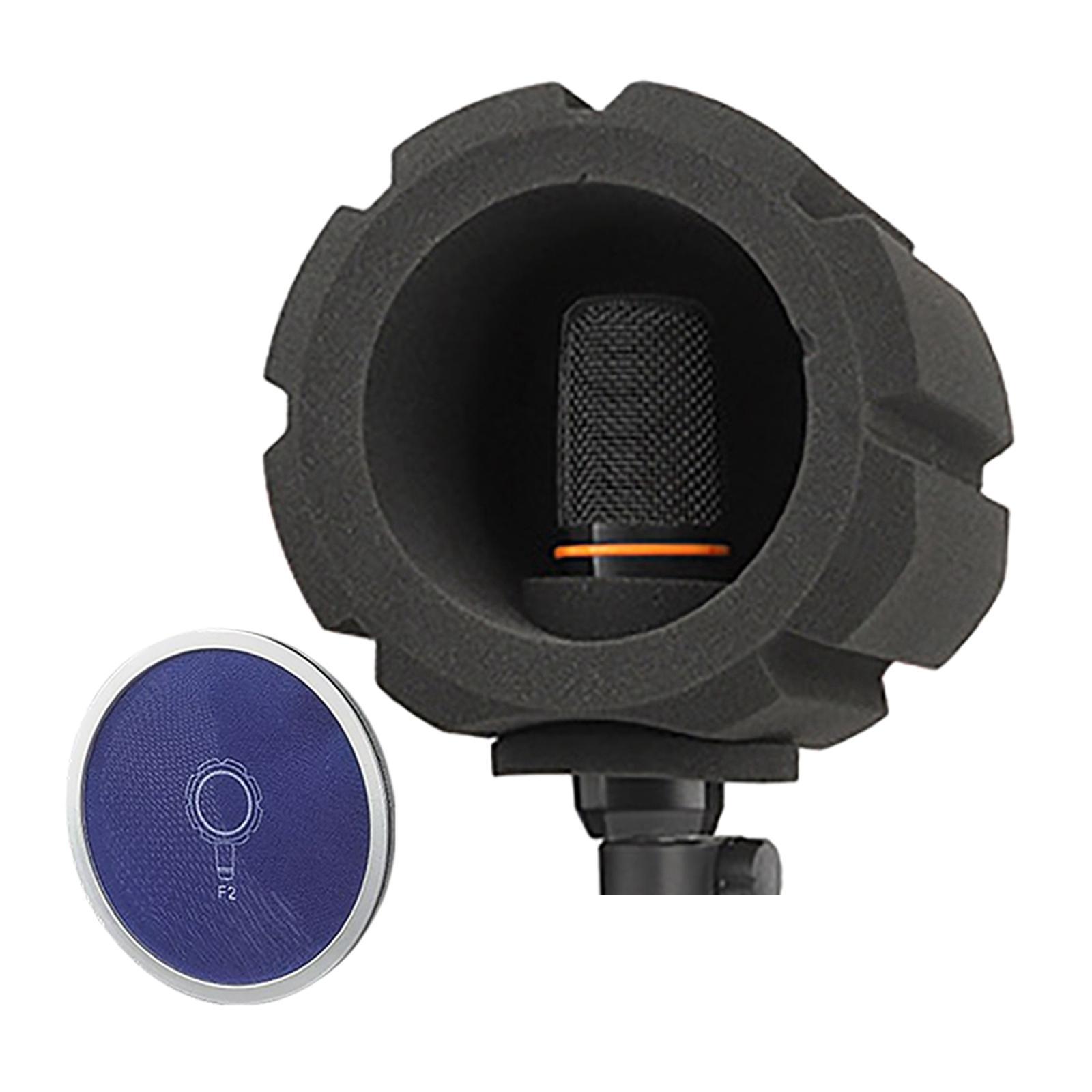 F2 Microphone Screen Acoustic Filter Sponge, Wind Screen Foam Cover for Recording Isolation Shield to Filter Vocal