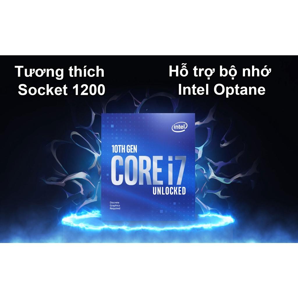 CPU INTEL Core i7-10700 (8C/16T, 2.90 GHz Up to 4.80 GHz, 16MB) - 1200 - Hàng Chính Hãng