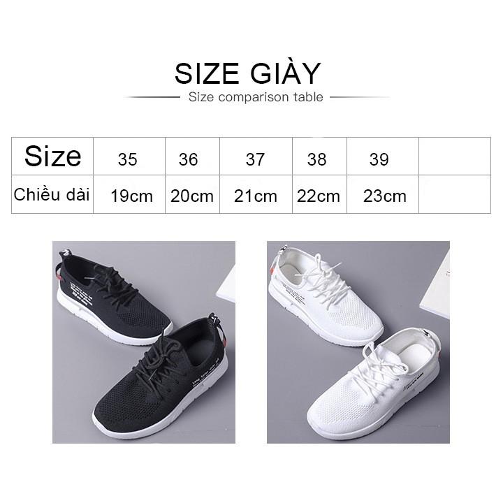 Giày Nữ Thể Thao Hot Trends, Giày Sneaker Nữ Trắng - S50