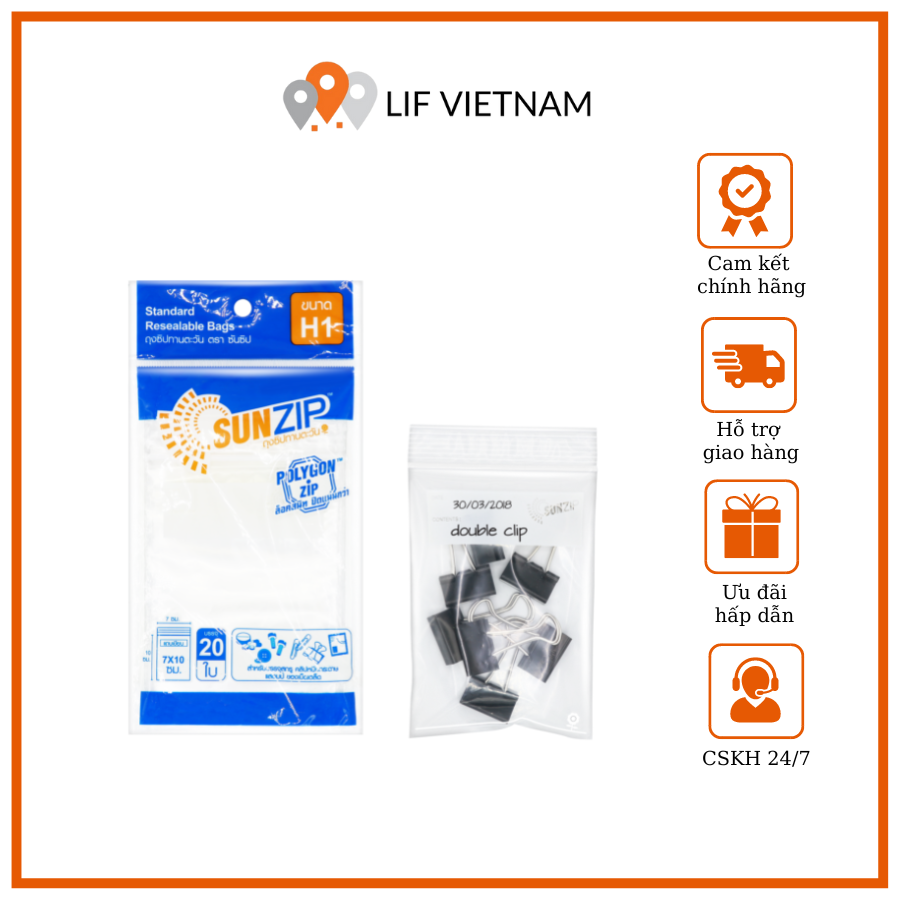 Túi Zip Đa Năng Tiện Dụng - SunZip Storage Bags - 70x100mm
