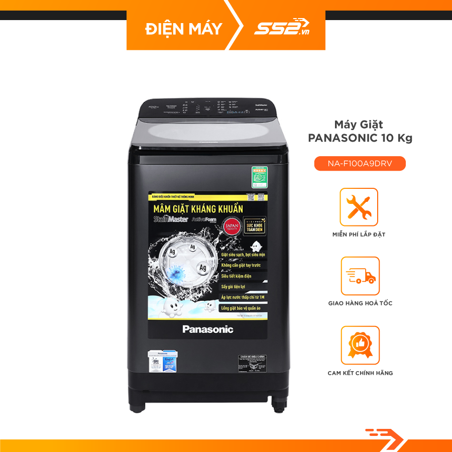 Máy giặt Panasonic 10 Kg NA-F100A9DRV - Hàng Chính Hãng