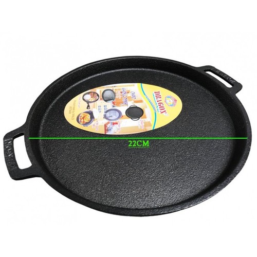 Bộ 2 chảo gang đổ bánh xèo, làm bò né chống dính 22cm