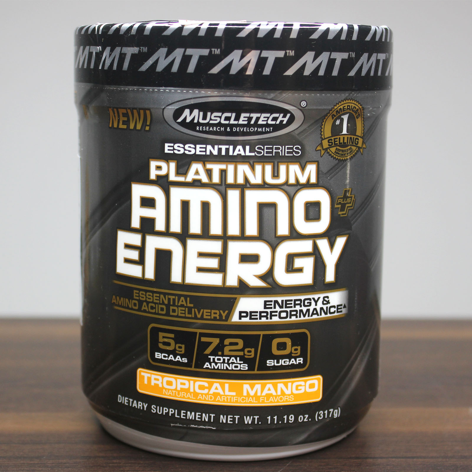 Combo BCAA Platinum Amino Plus Energy của Muscle Tech hương Tropical Mango (XOÀI) hộp 30 lần dùng hỗ trợ tăng sức bền, sức mạnh, đốt mỡ giảm cân mạnh mẽ, phục hồi cơ nhanh chóng cho người tập GYM và chơi thể thao thao &amp; Bình lắc INOX 739ml (Mẫu ngẫu nhiên)
