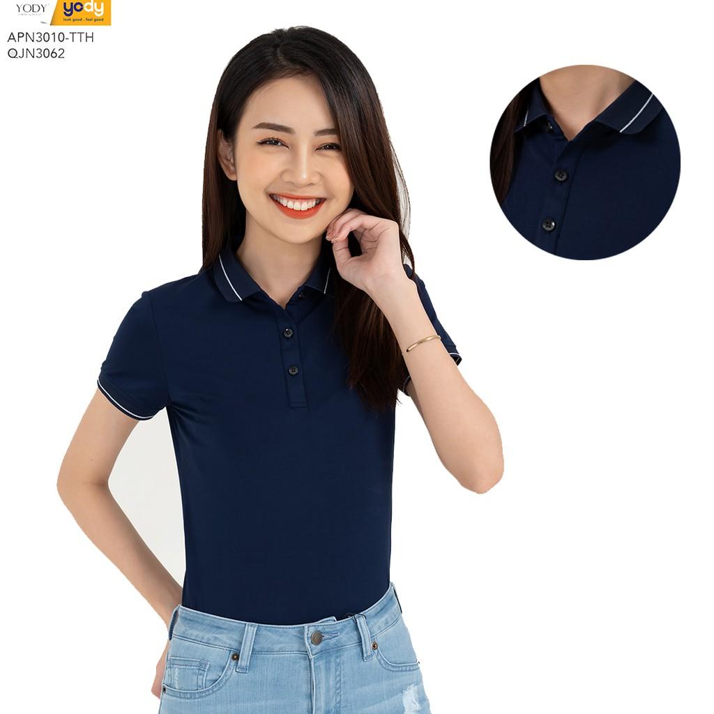 Áo Phông Polo Pima Nữ YODY chính hãng, Áo Thun Polo 95% Cotton Thoáng Mát Chống Tia UV  APN3010