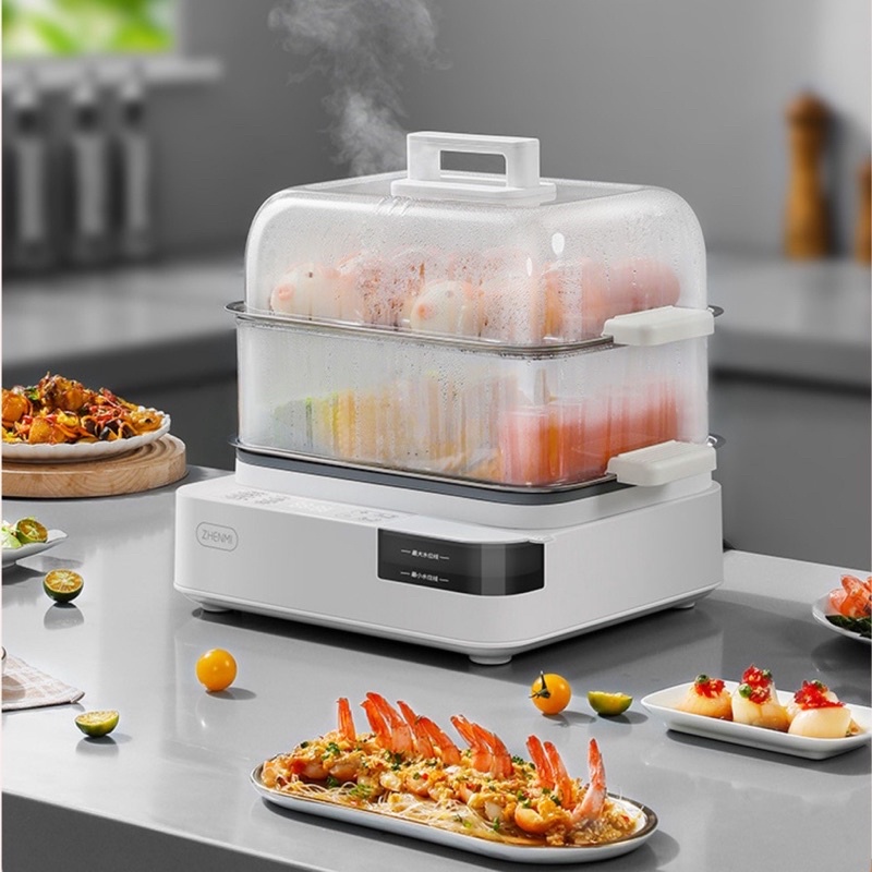 Nồi Hấp Điện 3 Tầng XIAOMI ZHENMI ZMZG-11 Dung Tích 20 Lít 6 Chương Trình Hấp Với Công Suất 1600 W - Hàng Chính Hãng