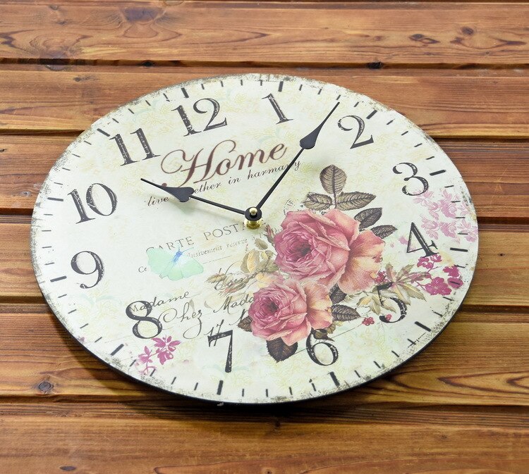 Đồng hồ treo tường Vintage Phong cách Châu Âu size 23cm DH48